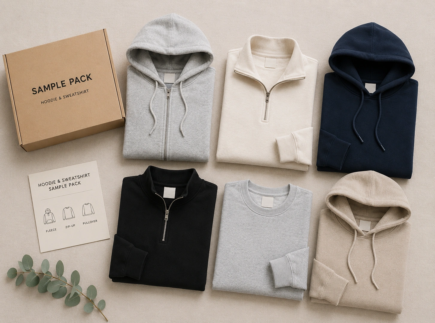 Hoodie and sweatshirt sample development