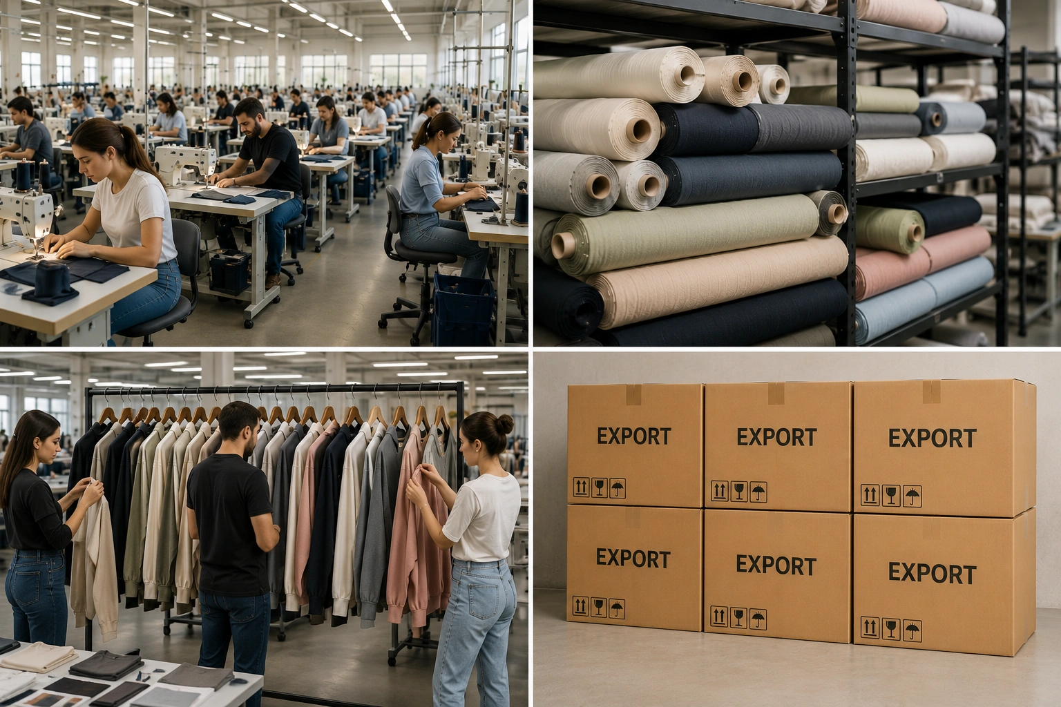 Quality control and apparel production visuals
