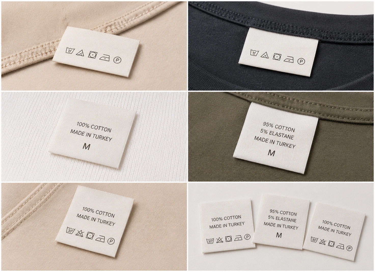 Printed inside apparel label branding detail